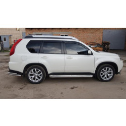 Купити Бокові пороги Premium (2 шт., нерж.) Ø60 для Nissan X-trail T31 2007-2014рр