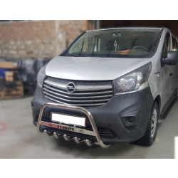 Купити Кенгурятник WT003-4 (нерж.) З написом для Opel Vivaro 2015-2019 рр