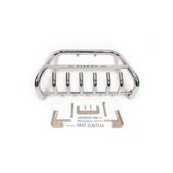 Купити Кенгурятник WT003-4 (нерж.) З написом для Opel Vivaro 2015-2019 рр