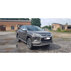 Купити Передній захист ST008 (нерж) для Fiat Fullback 2016- рр