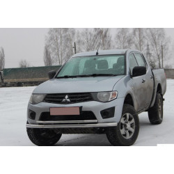 Купити Передній захист ST014 (нерж.) d60/42 для Mitsubishi L200 2006-2015 рр