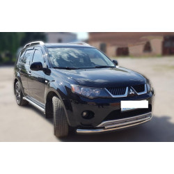 Купити Передній захист ST014 (нерж.) d60/60 для Mitsubishi Outlander 2006-2012 рр