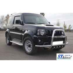 Купити Кенгурятник з вусами QT007 (нерж) для Suzuki Jimny 1998-2018 рр