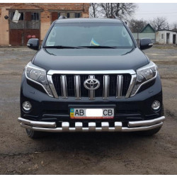 Купити Передній захист F3-31 (нерж) для Toyota Land Cruiser Prado 150