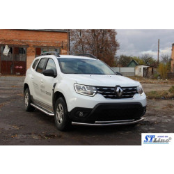 Купити Передній захист F3-10 (нерж.) для Renault Duster 2018-2024 рр