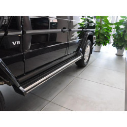 Купити Бокові пороги ОЕМ (2 шт., алюміній) для Mercedes G сlass W463 1990-2018рр