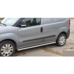 Купити Бічні труби (2 шт., нерж.) 70мм, Максі база для Fiat Doblo II 2010-2022 рр