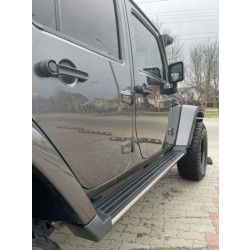 Купить Боковые подножки Black (2 шт) для Jeep Wrangler 2007-2017 гг