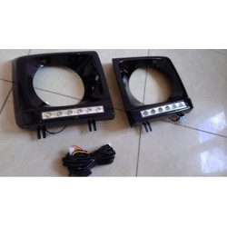 Купить Накладки на фары с LED (6 диодов, комплект) для Mercedes G сlass W463 1990-2018 гг