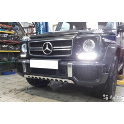 Купити Захист переднього бампера (нержавійка) для Mercedes G сlass W463 1990-2018рр