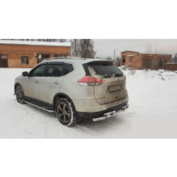 Купити Задній захист NSXT.13.6.B1-08 (2 шт., нерж) для Nissan X-trail T32 / Rogue 2014-2021 рр