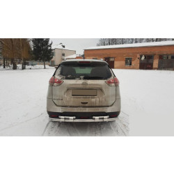 Купити Задній захист NSXT.13.6.B1-08 (2 шт., нерж) для Nissan X-trail T32 / Rogue 2014-2021 рр