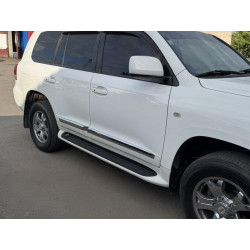Купити Бокові пороги (2015-2021) Білий колір для Toyota Land Cruiser 200