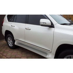 Купить Крышки зеркал (с повторителем, стиль 2014) Белый цвет для Toyota Land Cruiser Prado 150
