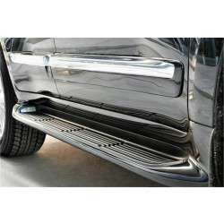 Купити Бокові пороги з LED (дизайн 2015-2020) Білий колір для Toyota Land Cruiser 200