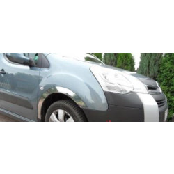 Купить Накладки на арки (4 шт, нерж) 2 боковые двери, нержавейка для Peugeot Partner Tepee 2008-2018 гг