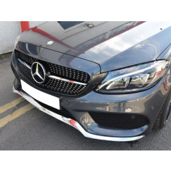 Купити Передня решітка Diamond Silver (для Avantgarde/AMG-Line/C43 AMG) 2014-2018, без камери для Mercedes C-сlass W205 рр