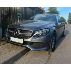 Купити Передня решітка Diamond Silver (для Avantgarde/AMG-Line/C43 AMG) 2014-2018, без камери для Mercedes C-сlass W205 рр