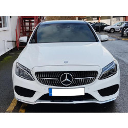 Купити Передня решітка Diamond Silver (для Avantgarde/AMG-Line/C43 AMG) 2018-2025, з камерою для Mercedes C-сlass W205 рр