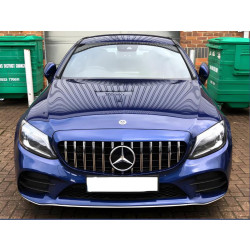 Купити Передня решітка Panamericana GT (для Avantgarde/AMG-Line/C43 AMG) 2018-2025, без камери для Mercedes C-сlass W205 рр
