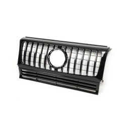 Купити Передня решітка (GT, з хром смужками) Чорна з хром смужками для Mercedes G сlass W463 1990-2018рр