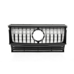 Купити Передня решітка (GT, з хром смужками) Чорна з хром смужками для Mercedes G сlass W463 1990-2018рр