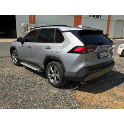 Купить Боковые пороги Allmond Grey (2 шт., алюминий) для Toyota Rav 4 2019- гг