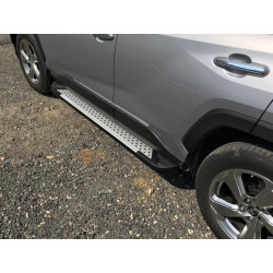Купить Боковые пороги Allmond Grey (2 шт., алюминий) для Toyota Rav 4 2019- гг