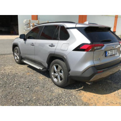 Купить Боковые пороги Allmond Grey (2 шт., алюминий) для Toyota Rav 4 2019- гг