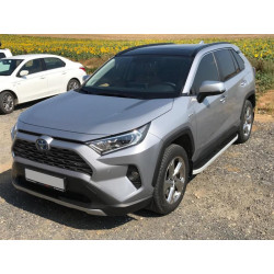 Купить Боковые пороги Tayga Grey (2 шт., алюминий) для Toyota Rav 4 2019- гг