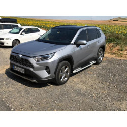Купить Боковые пороги Tayga V2 (2 шт., алюминий) для Toyota Rav 4 2019- гг