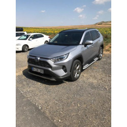 Купить Боковые пороги Tayga V2 (2 шт., алюминий) для Toyota Rav 4 2019- гг