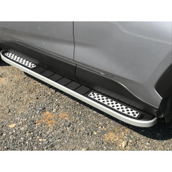 Купить Боковые пороги Tayga V2 (2 шт., алюминий) для Toyota Rav 4 2019- гг