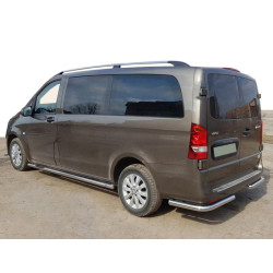 Купить Задняя защита углы AK003 (нерж.) для Mercedes Vito/V-class W447 2014- гг