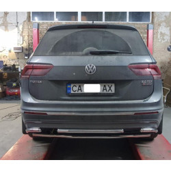 Купить Задняя защита AK001-2 (нерж) для Volkswagen Tiguan 2016-2023 гг