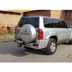 Купити Задня дуга AK005-3 (нерж) для Nissan Patrol Y61 1997-2011 рр