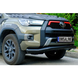 Купити Передній захист Texas для 2020-2025 (76мм, чорний) для Toyota Hilux 2015- рр