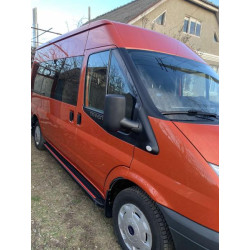Купити Бокові пороги Maya Red (2 шт., алюміній) L2 (середня) для Ford Transit 2000-2014 рр