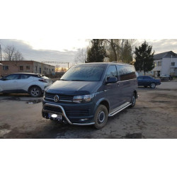 Купити Кенгурятник з вусами WT004-ST (нерж) для Volkswagen T6