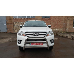 Купити Кенгурятник WT007 (нерж) для Toyota Hilux 2015- рр