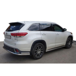 Купити Задній захист AK005-2 (2 шт., нерж) для Toyota Highlander 2013-2019 рр