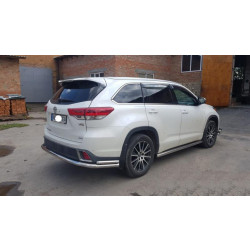 Купити Задній захист AK005-2 (2 шт., нерж) для Toyota Highlander 2013-2019 рр