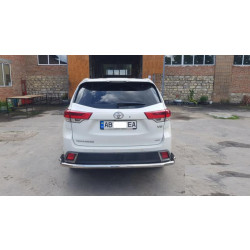 Купити Задній захист AK005-2 (2 шт., нерж) для Toyota Highlander 2013-2019 рр