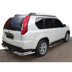 Купити Задні кути AK003-Double (2 шт., нерж.) для Nissan X-trail T31 2007-2014рр