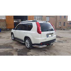 Купити Задні кути AK003-Double (2 шт., нерж.) для Nissan X-trail T31 2007-2014рр
