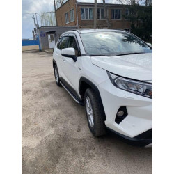Купити Бокові пороги OEM V1A (2 шт, алюміній) для Toyota Rav 4 2019- рр