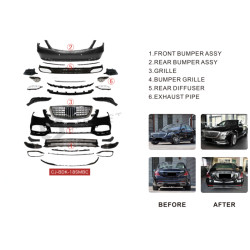 Купить Комплект обвесов на Maybach (2018-2022, без оптики) для Mercedes S-сlass W222