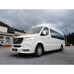 Купити Накладка на передній бампер V3 (під фарбування) для Mercedes Sprinter W907/W910 2018- рр