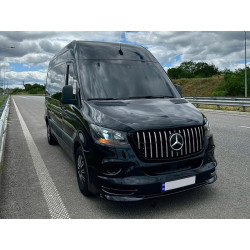 Купити Накладка на передній бампер V3 (під фарбування) для Mercedes Sprinter W907/W910 2018- рр