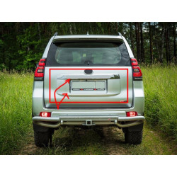 Купити Хром планка над номером (дизайн 2018) Тільки верхня для Toyota Land Cruiser Prado 150